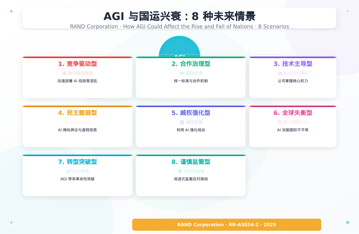 一分钟读论文：《驾驭 AGI 时代：8 种未来国运情景》