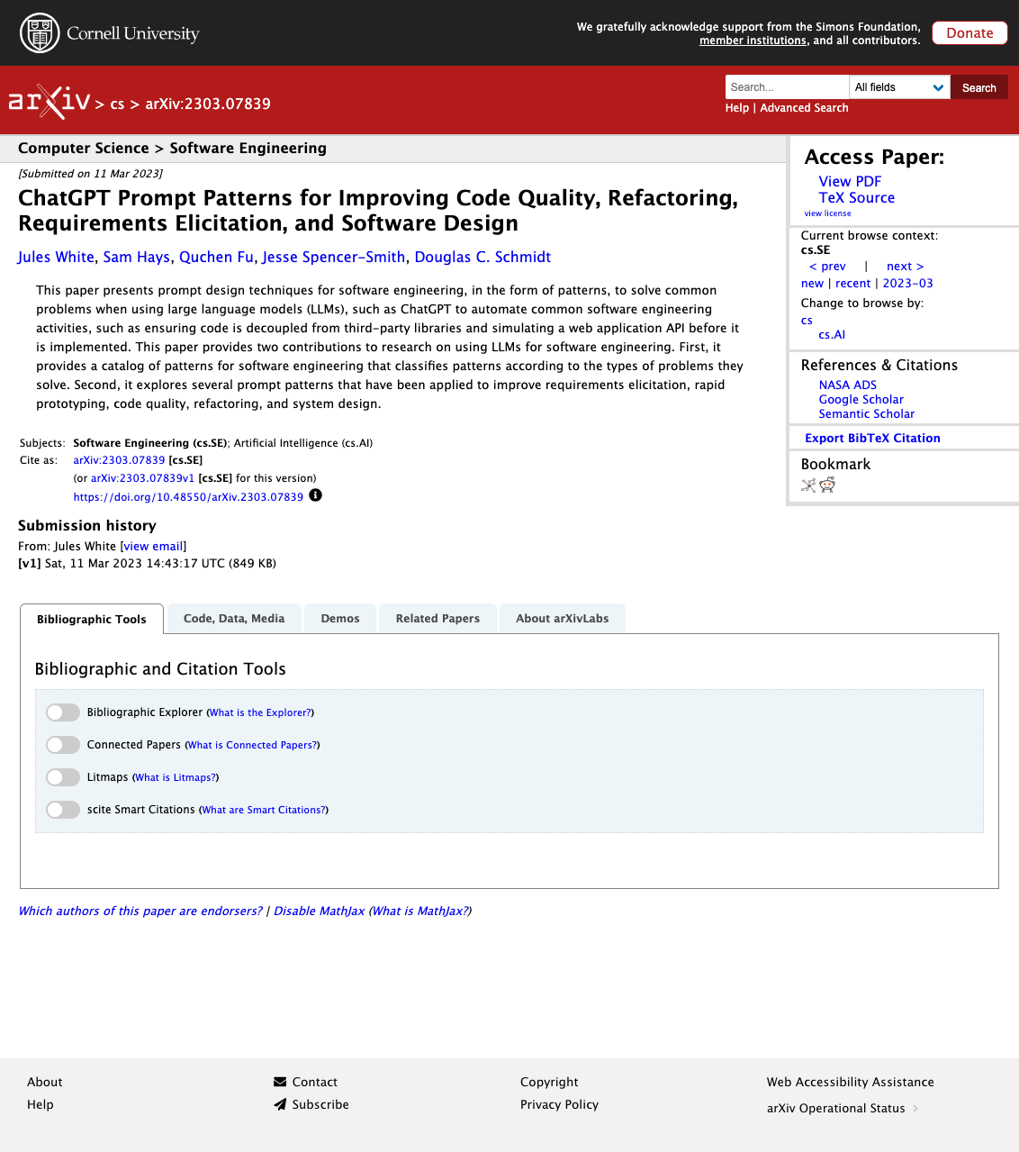 一分钟读论文：《ChatGPT 提示模式：提升代码质量、重构、需求获取和软件设计》