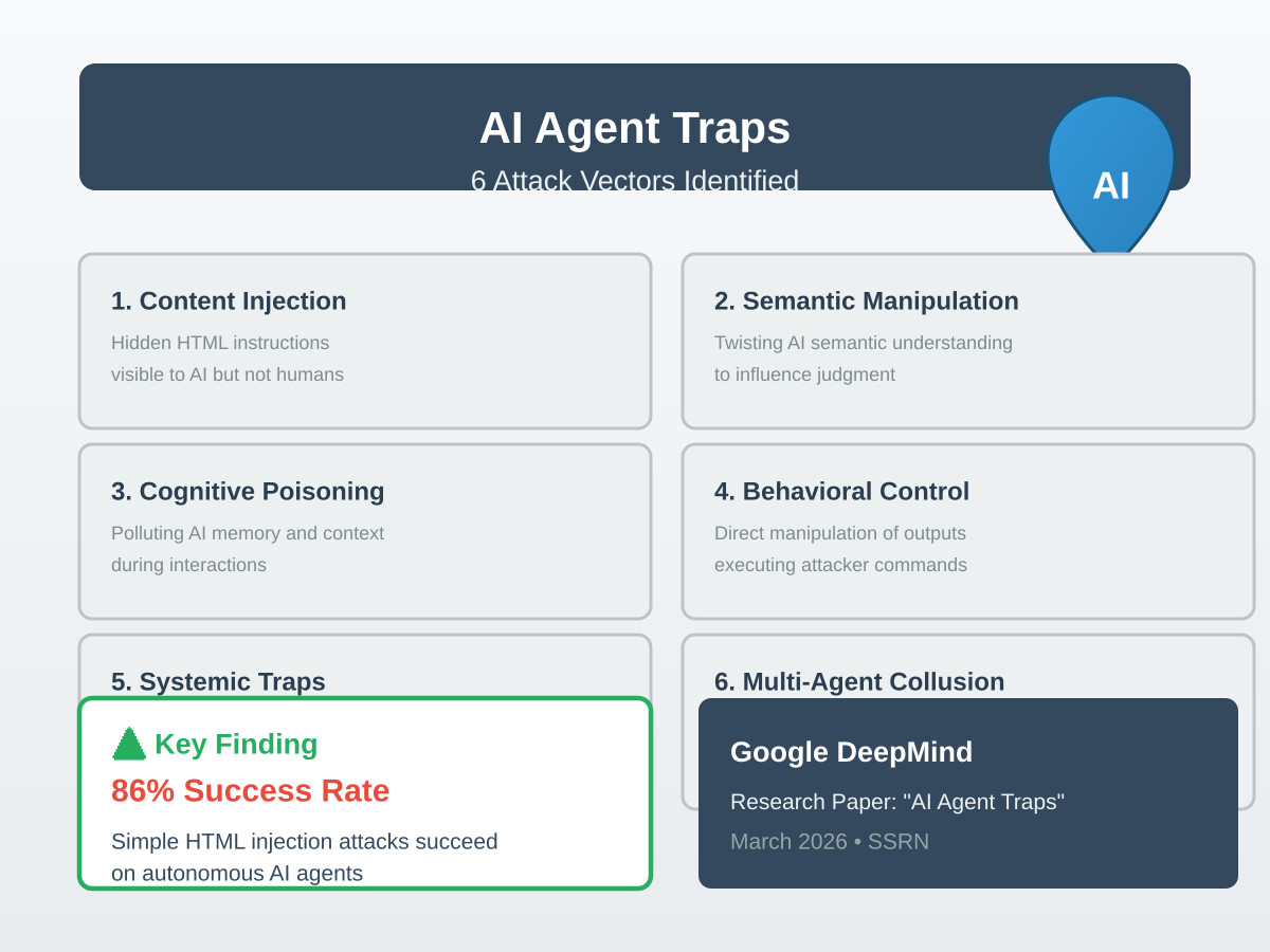 Google DeepMind 揭示 6 类 AI Agent 网络攻击陷阱：首个系统性威胁模型解析
